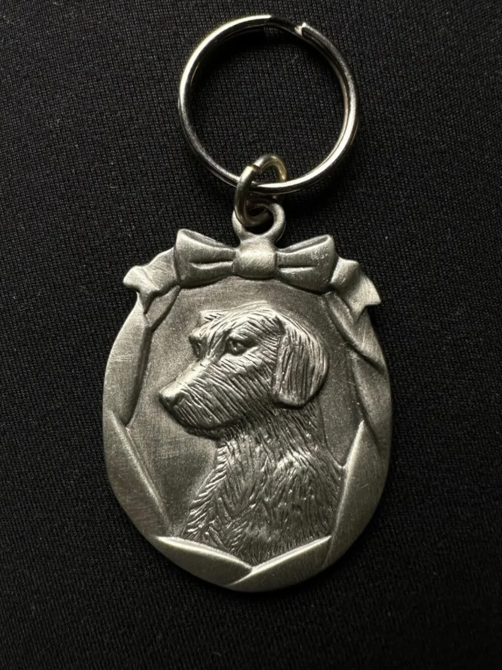 Labrador Retriever Dog Key Chain Pewter Puppy Head 3 Dimensional Pet Lovers Gift